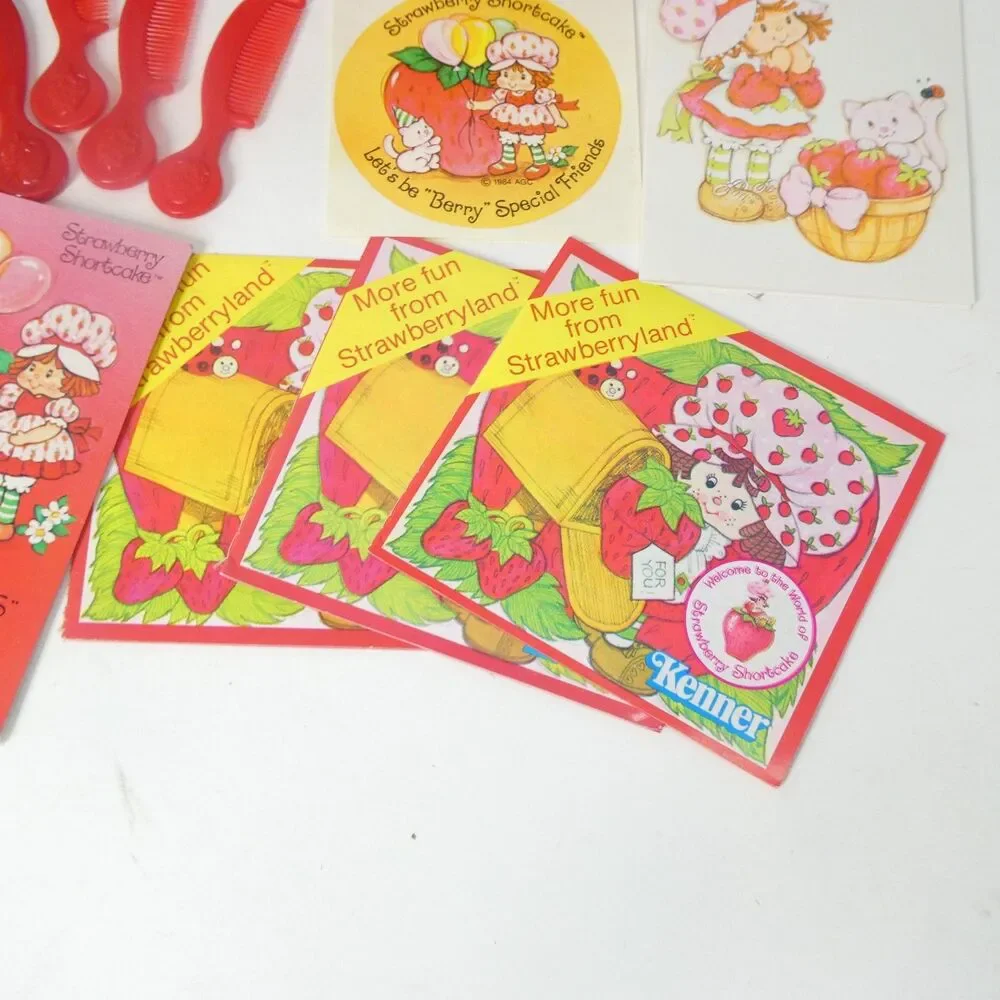 Strawberry Shortcake Doll Lot of 4 Vintage w/ Blueberry Muffin & Raspberry Tart